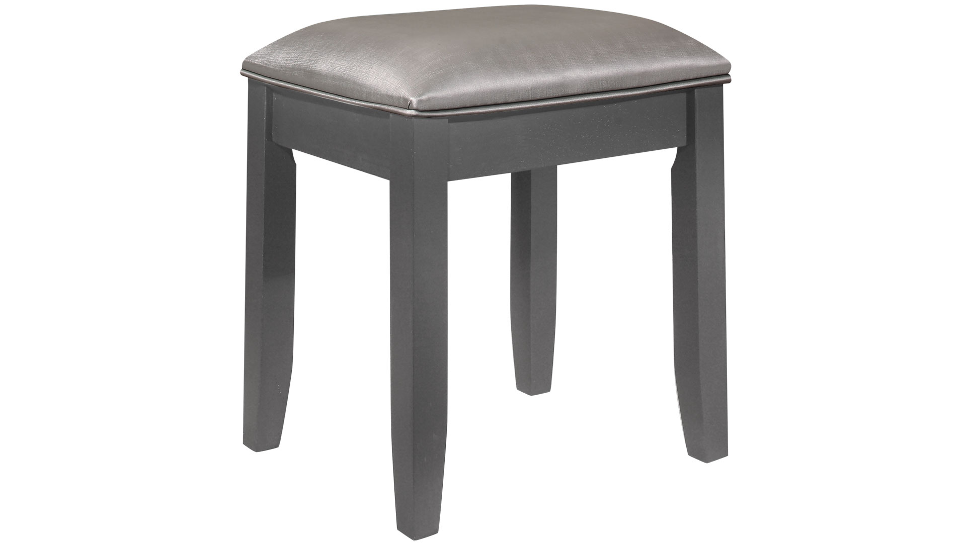 ADDISON-METALLIC GREY-VANITY/STOOL